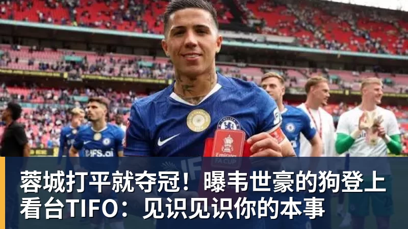 蓉城打平就夺冠！曝韦世豪的狗登上看台TIFO：见识见识你的本事